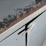 Vintage industrial furniture in wood and metal, Italy, 1960s, original