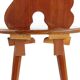 Folk Style Dining Chair In Wood, Czechoslovakia 1973