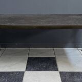 Slate top and chrome coffee table by Dr. Peter Daenert 1970s