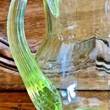 Ancien gros pichet carafe pot broc à eau en ouraline