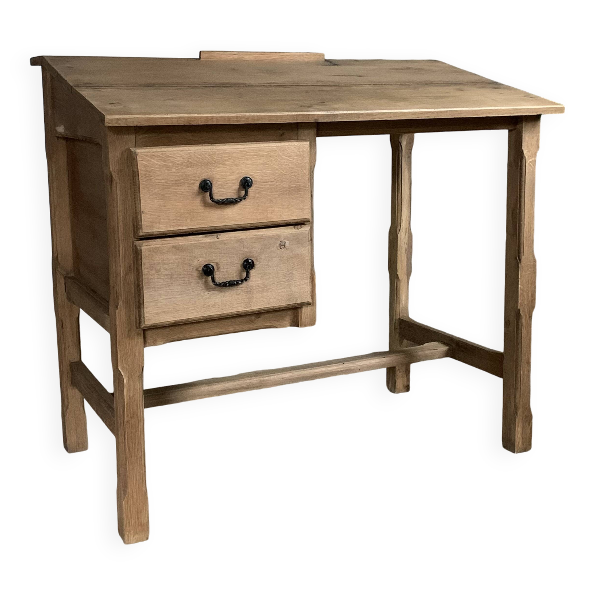 Vintage solid oak craft desk