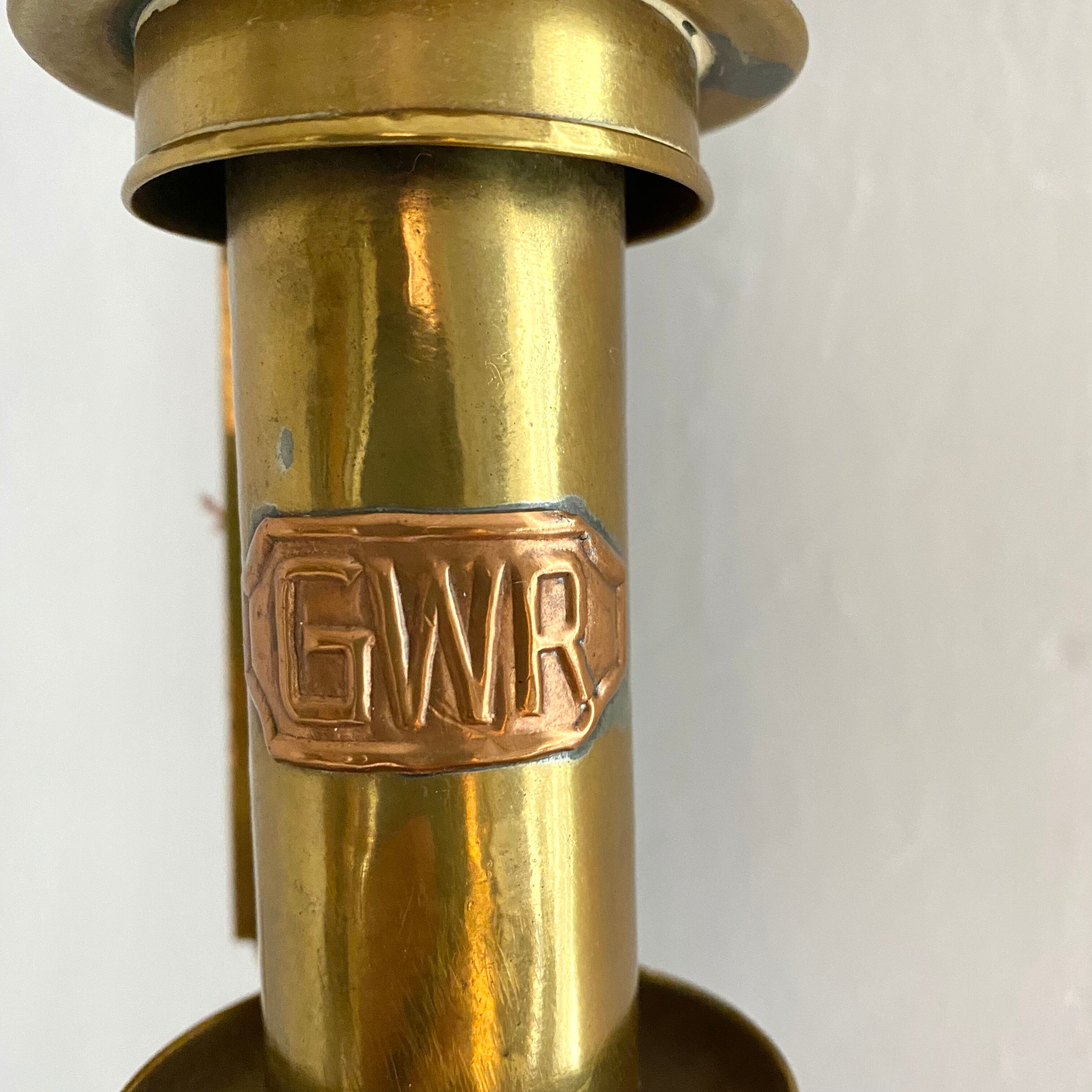 Antique brass train wall lamp