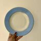 Set of 6 vintage soup plates, pastel colors and gold details