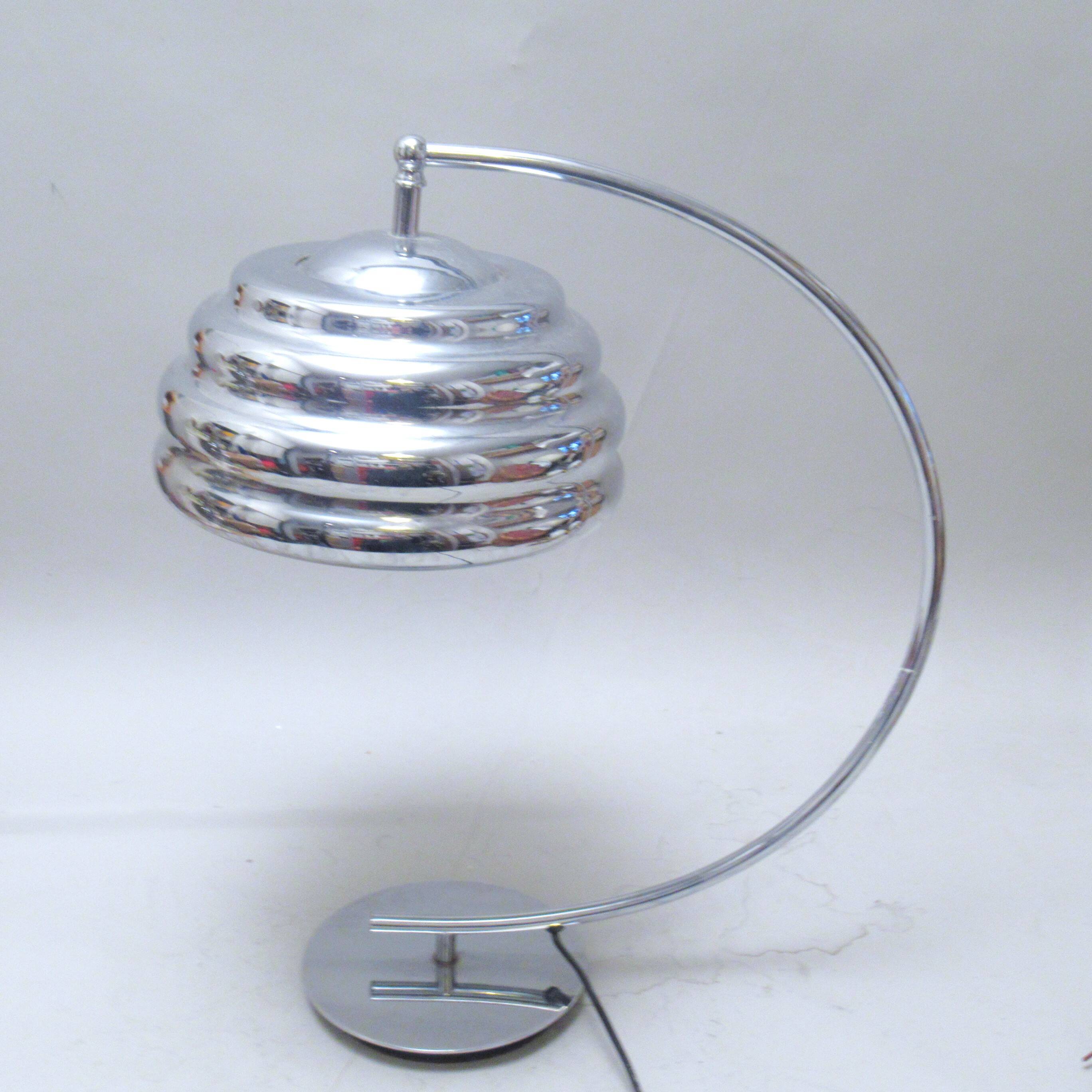 Art Deco Aluminor chrome lamp 1980s