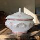 Large 19th-century ironstone soup tureen signed Sarreguemines Fontanges.