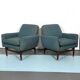 Italian Mid-century wood modern armchairs from 60s