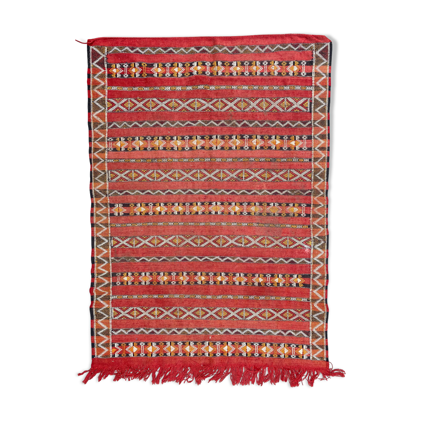 Tapis kilim berbere marocain tissé main 118x165 cm