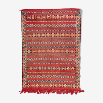 Tapis kilim berbere marocain tissé main 118x165 cm