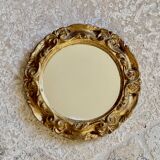 Mini wooden mirror, 17 cm