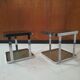 Paire de tables d'appoint ou bouts de canapé vintage