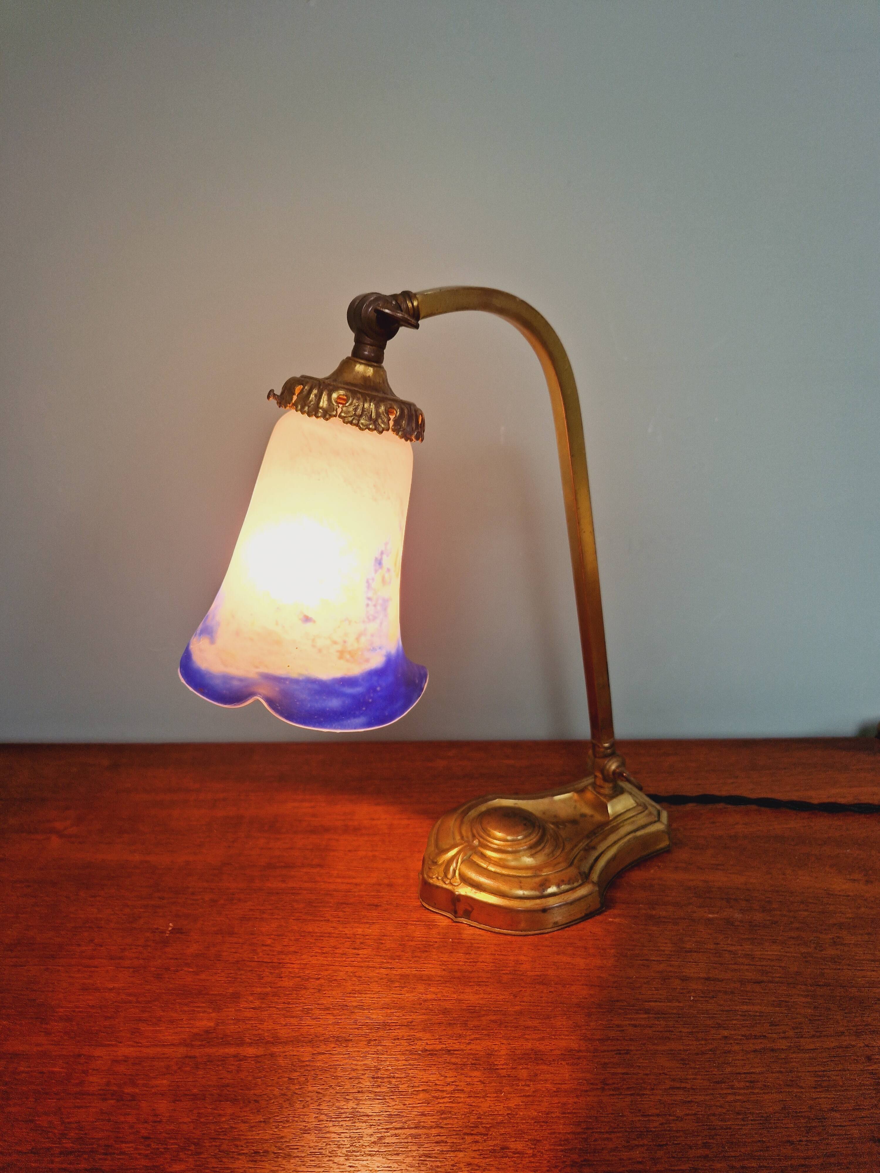 Art Deco desk lamp signed Noverdy France