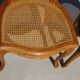 Paire de chaises en bois et cannage style Louis XV