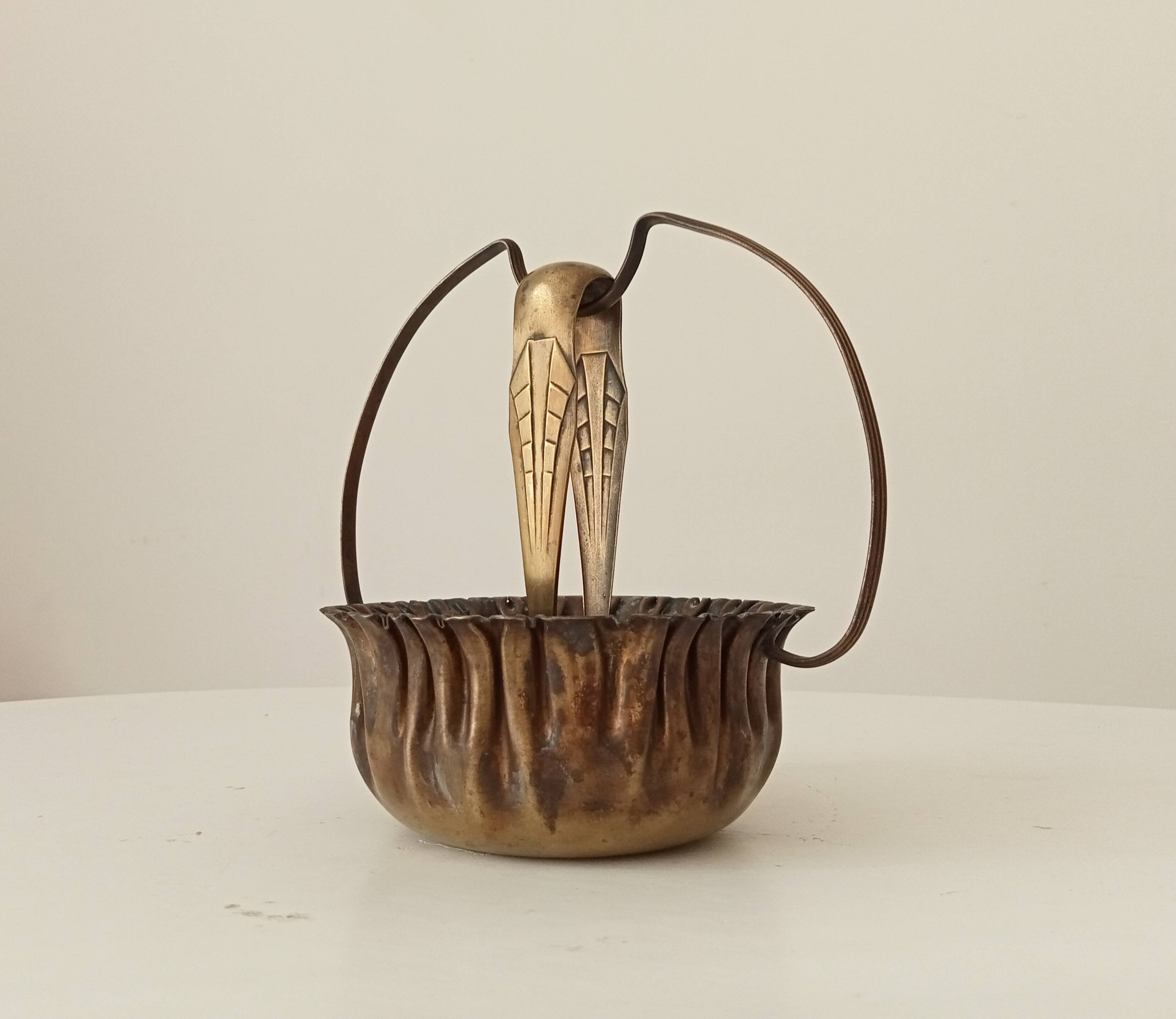 Old art deco sugar bowl popular early 20th century