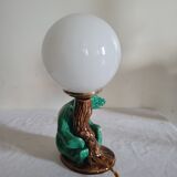 Ceramic green bear lamp