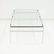 Table basse en acier et verre de Preben Fabricius et Jørgen Kastholm