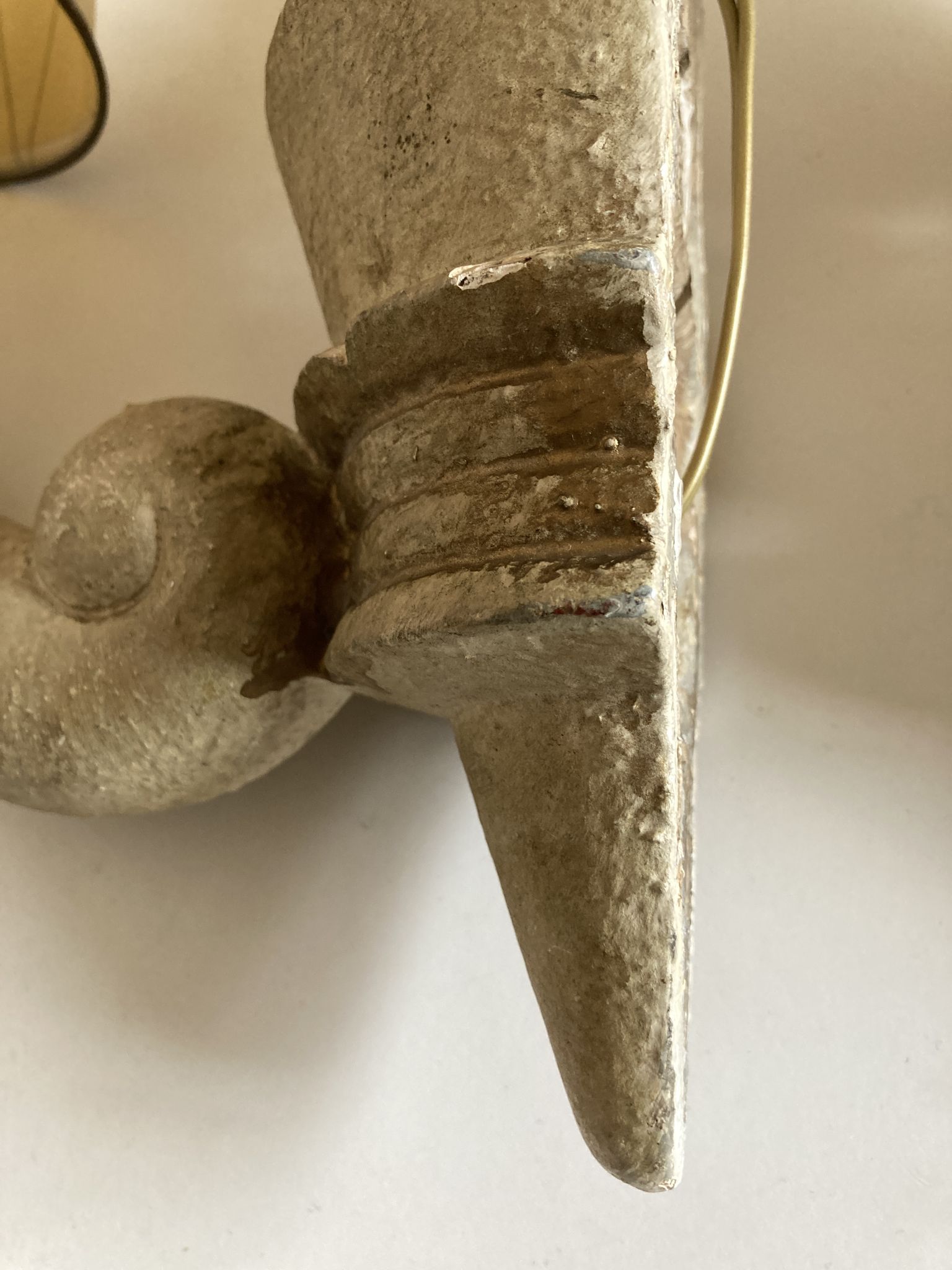 Pair of Arlus torchlight wall light in art deco plaster 1950