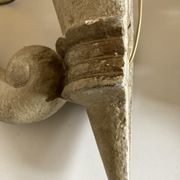 Pair of Arlus torchlight wall light in art deco plaster 1950