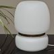Lampe a poser tchèque en opaline blanche et laiton 1960