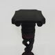 Twisted and engraved blackened wooden pedestal. 1960s 70s.