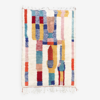 Contemporary azilal Moroccan Berber rug with colorful patterns 256x166cm