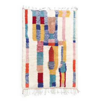 Contemporary azilal Moroccan Berber rug with colorful patterns 256x166cm