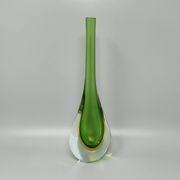 1960s Gorgeous Green and Yellow Vase By Flavio Poli