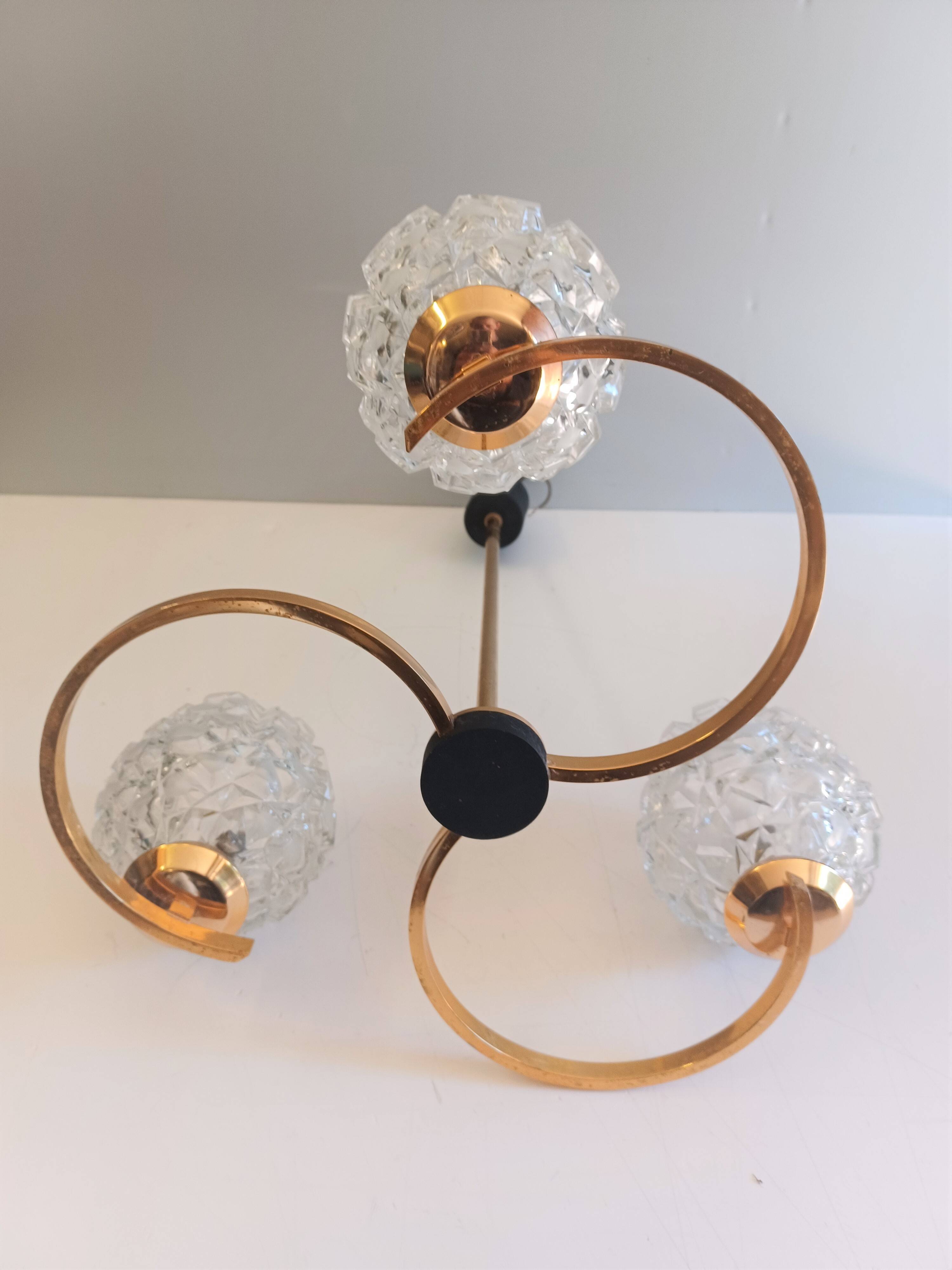 Lustre 3 Feux maison Arlus - 1950