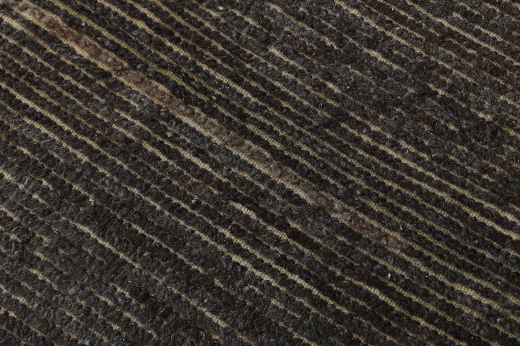 3x11 Vintage Dark Brown Super Soft Kilim Runner Rug, 94x345Cm