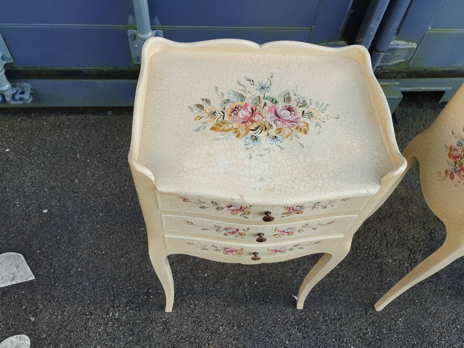 Pair of old Louis XV style bedside tables