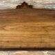 Very large Louis XVI style half-moon mirror in mahogany