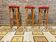 Set of 3 bentwood bar stools 1960