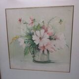 Old watercolor claire fauteux - bouquet