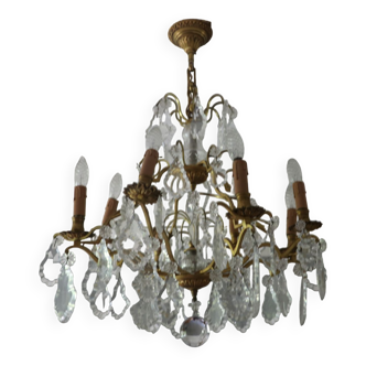 Lustre  bronze et Crystal