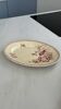 Oval plate, red iron earth, Gien honeysuckle model - antique earthenware
