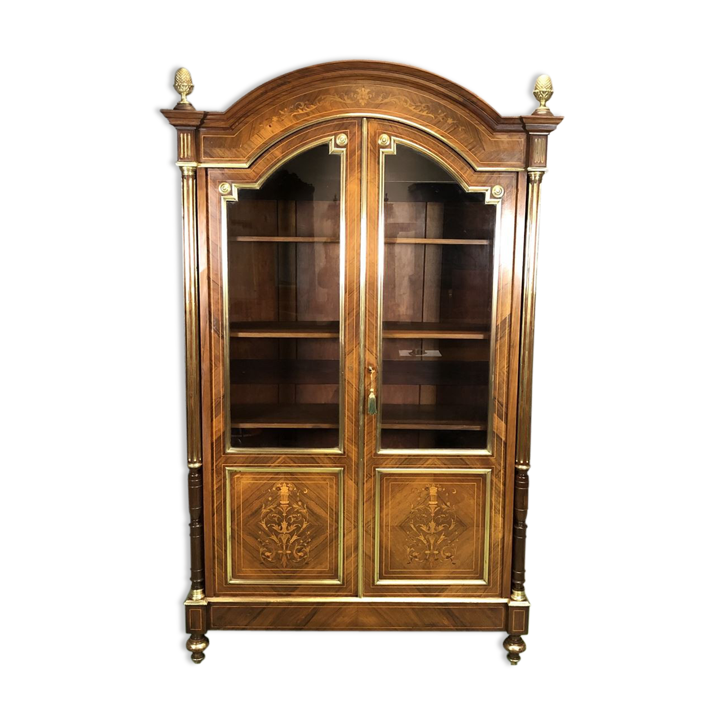 Louis XVI-style library in rosewood - late 19th century