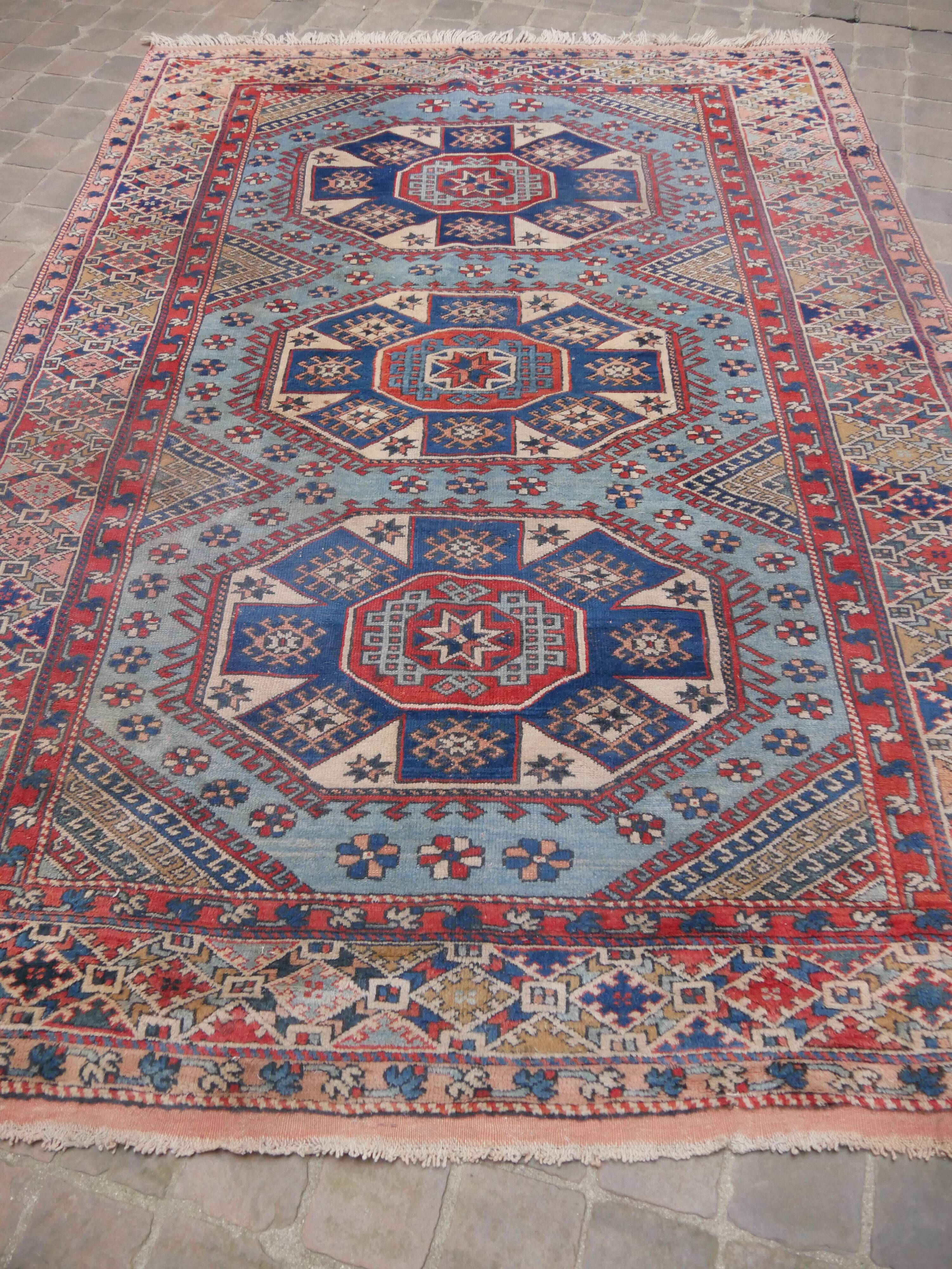 Oriental carpet handmade Turkish Vintage Bergamo
