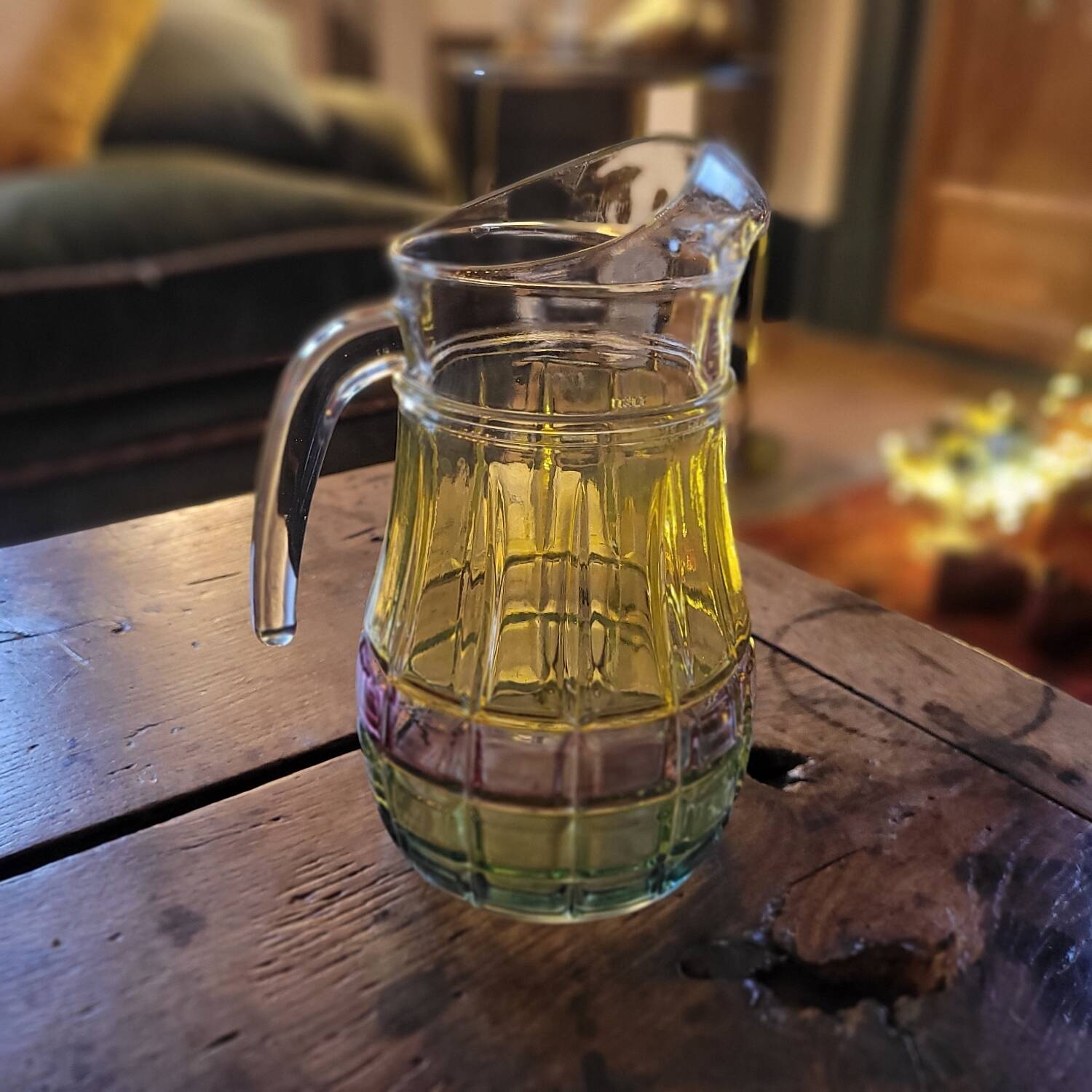 Italian molded glass pitcher – 1980s-90s