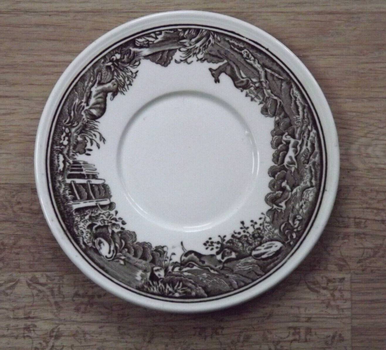 Set of 4 saucers Quality Retired Villeroy & Boch Black/White Anjou Design 4656