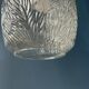 Transparent glass pendant with pattern, mid-century style