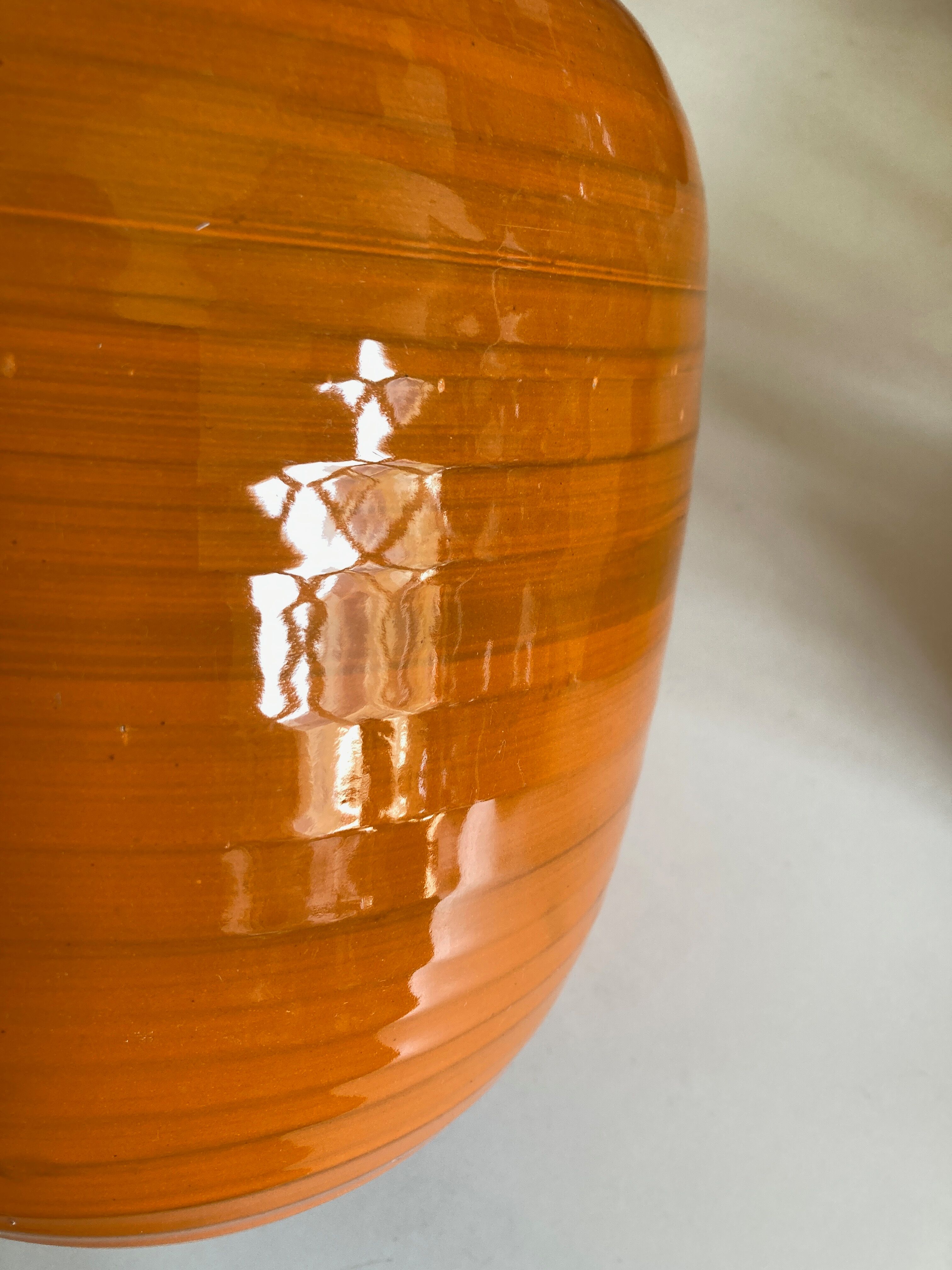 Vase XXXL Italian design 1960 in glazed earth