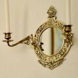 Single vintage Swedish brass sconce