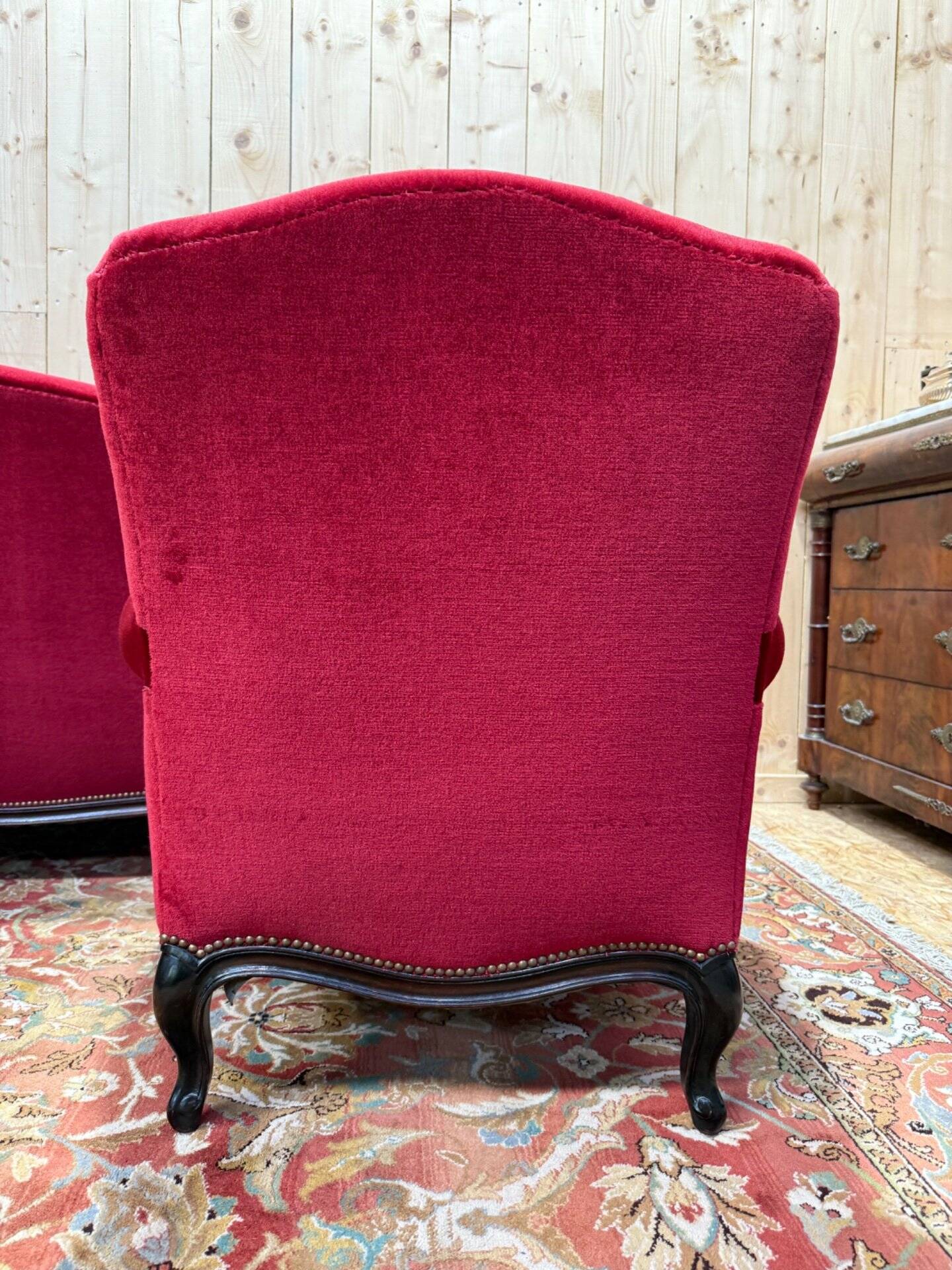 Salon canapé et paire de bergères de style Napoléon III