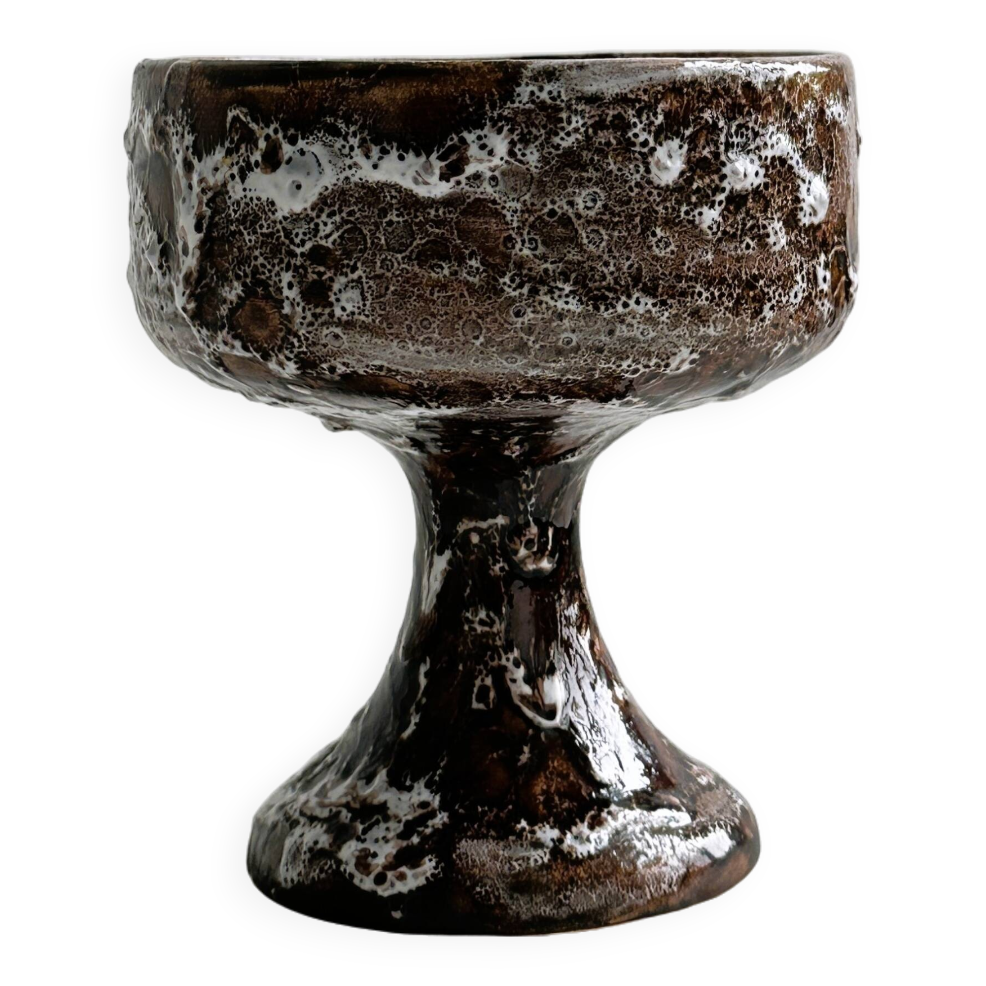 Vintage ceramic footed bowl
