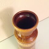 Scandinavian style beige and light brown ceramic vase