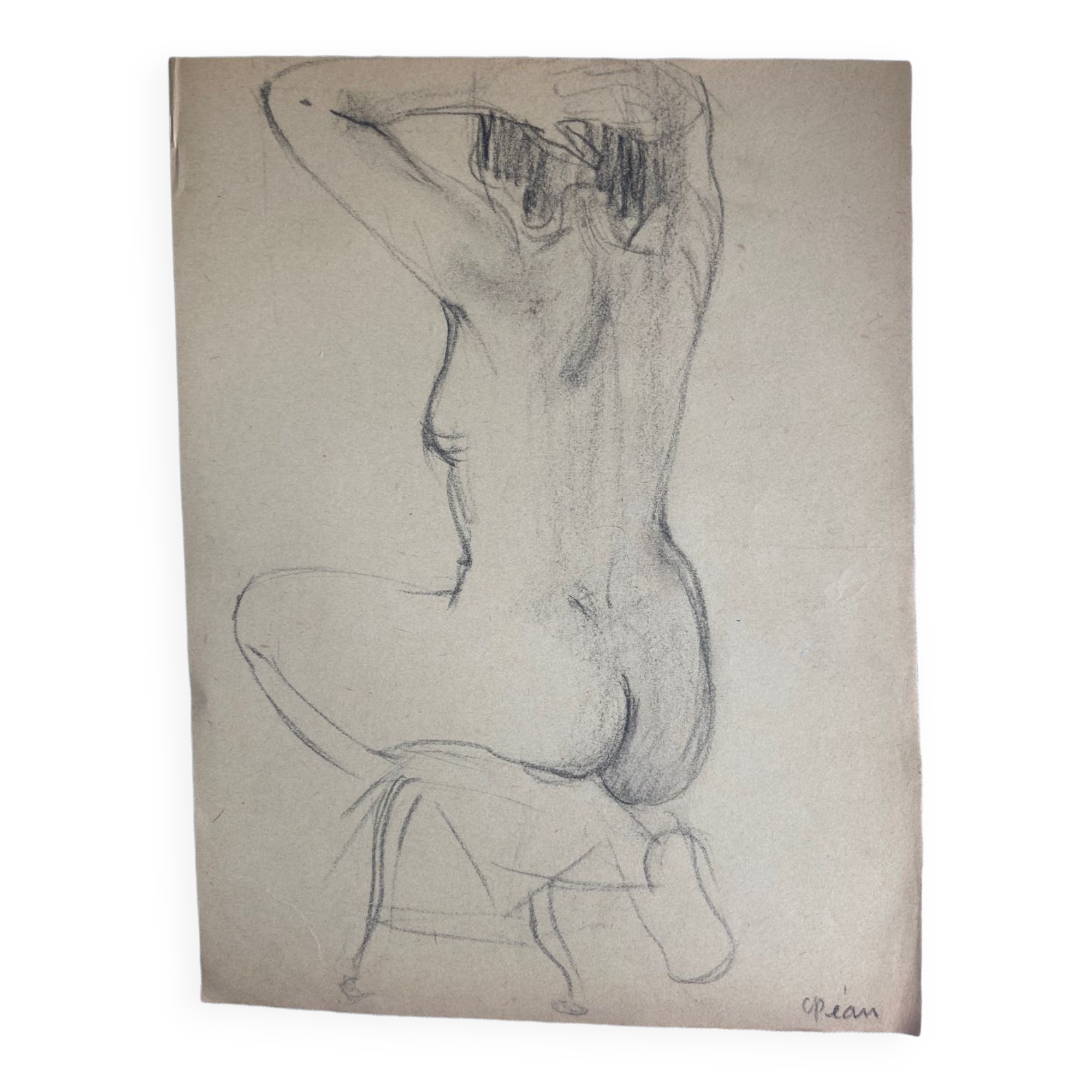 Female nude drawing