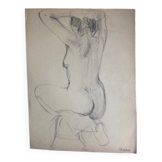 Female nude drawing