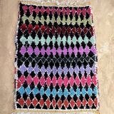 Tapis Berbère Boucherouite coloré - 120 x 162 cm