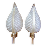 Pair of leaf wall lights Barovier & Toso