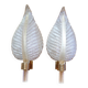 Paire d'appliques feuille Barovier & Toso