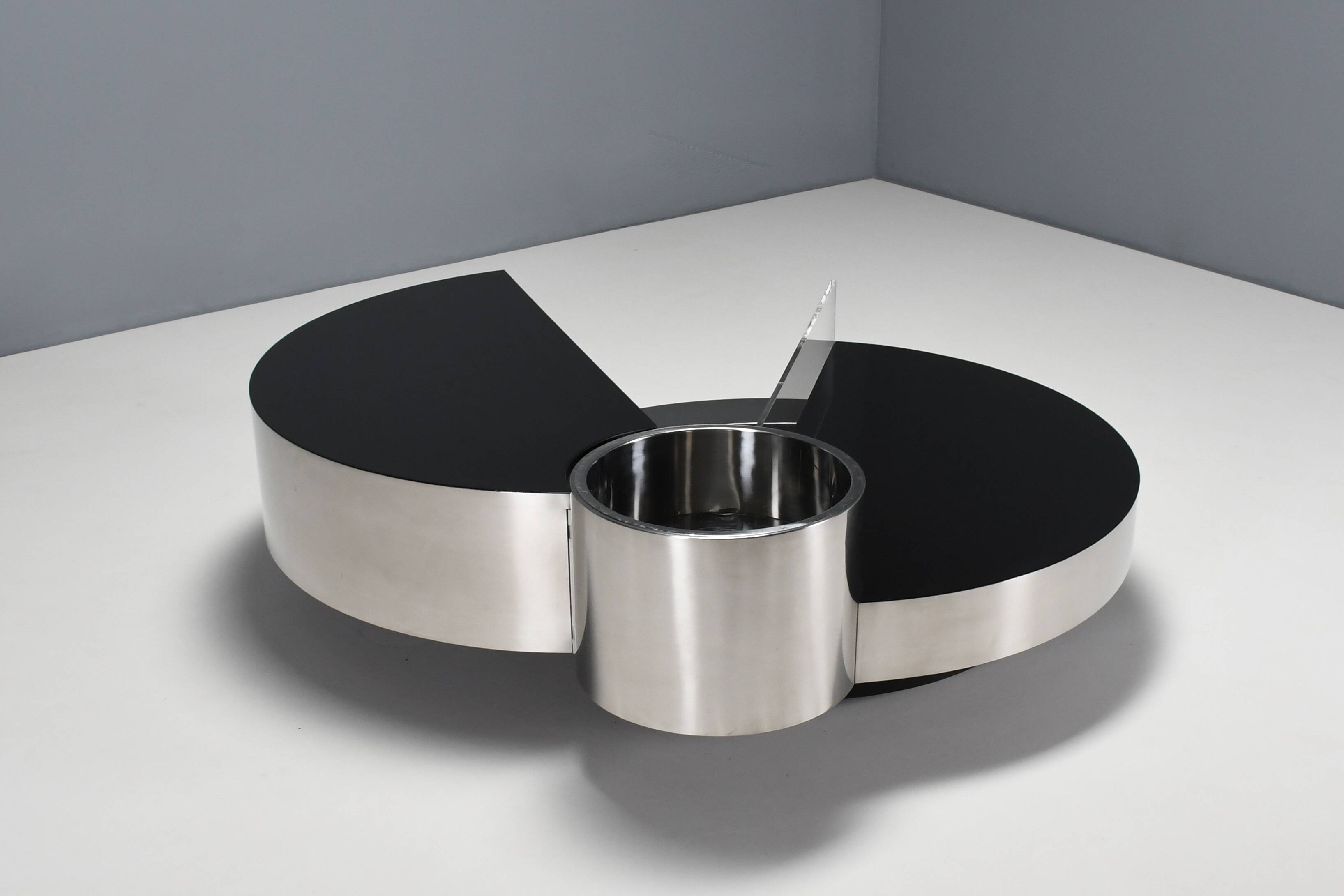 Rare Table Bar by Massimo Papiri for Mario Sabot, Italy 1970s